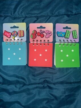 3 - Mini Spiral Notepad Set w/ Charms